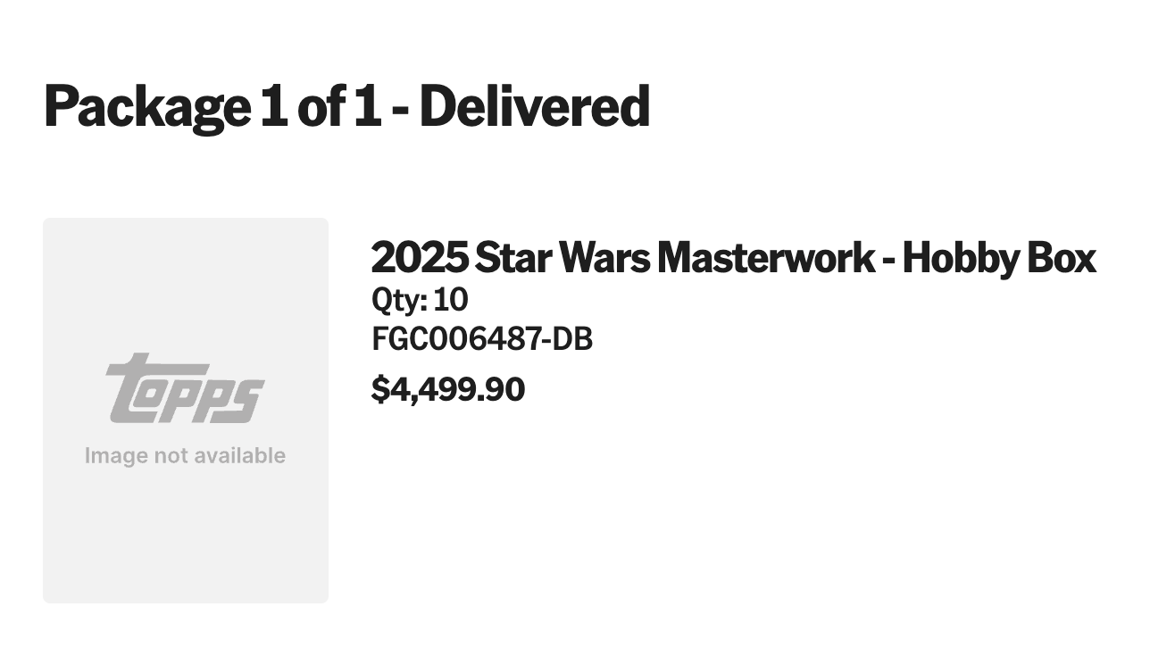 Order confirmation screenshot
